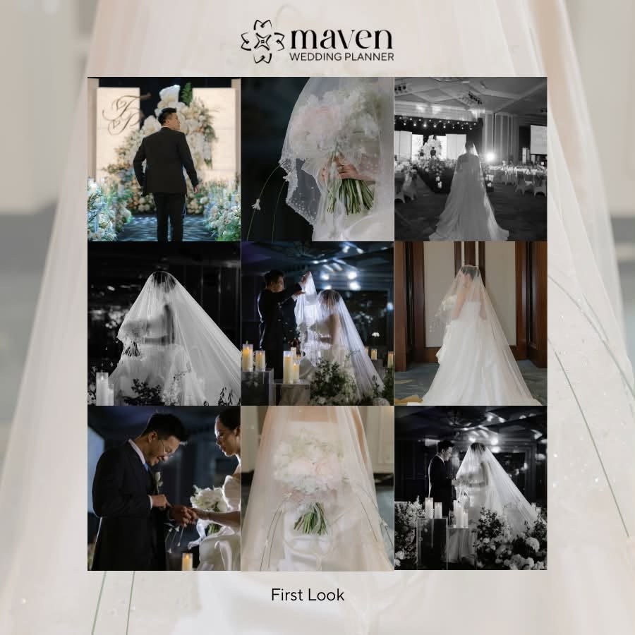 Ảnh ghép các khoảnh khắc First Look trong City Wedding của Maven.